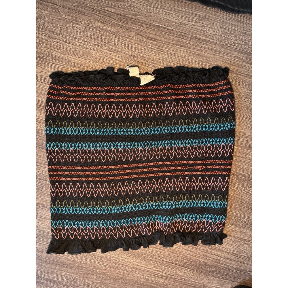 Sky & Sparrow Y2K Boho Ruffled Trim Summer Tube Top